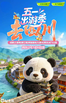 五一四川双飞6日游_大连出发九寨沟三星堆纯玩跟团_辽宁中青旅